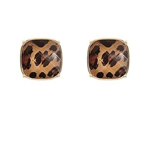 Leopard Faceted Stone Earrings